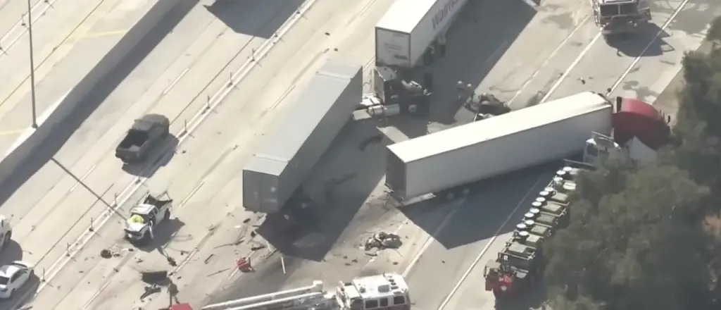 California crash kills three. KTLA 5 Youtube screen grab.