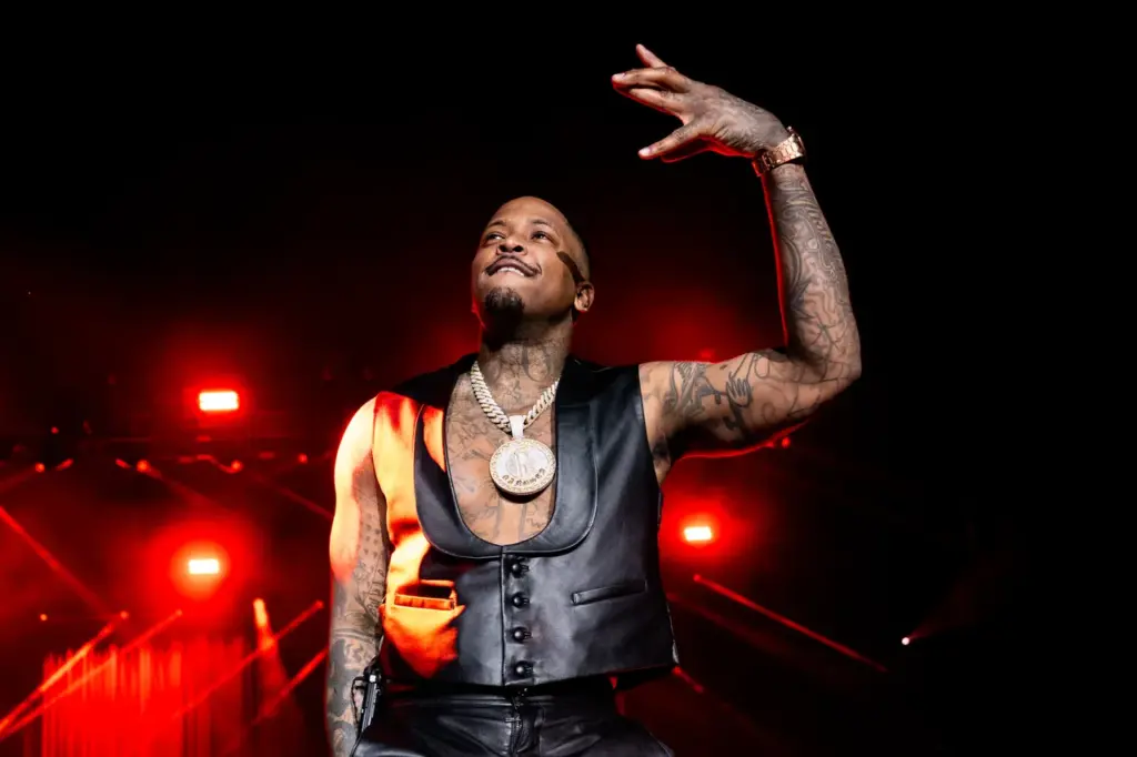 YG Performs At The Kia Forum INGLEWOOD, CALIFORNIA - FEBRUARY 02: Rapper YG performs onstage during 'The Red Cup' at The Kia Forum on February 02, 2023 in Inglewood, California. (Photo by Scott Dudelson/Getty Images)