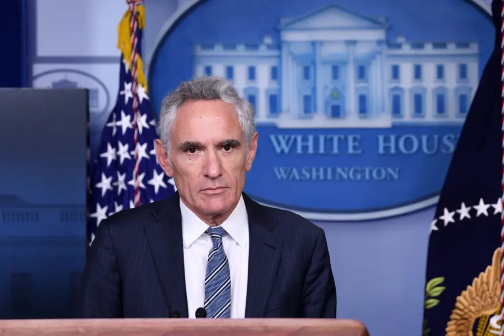 White House coronavirus adviser Dr. Scott Atlas speaks during a press conference in the Brady Press Briefing Room at the White House in Washington, DC, September 18, 2020. (Photo by SAUL LOEB/AFP via Getty Images)
