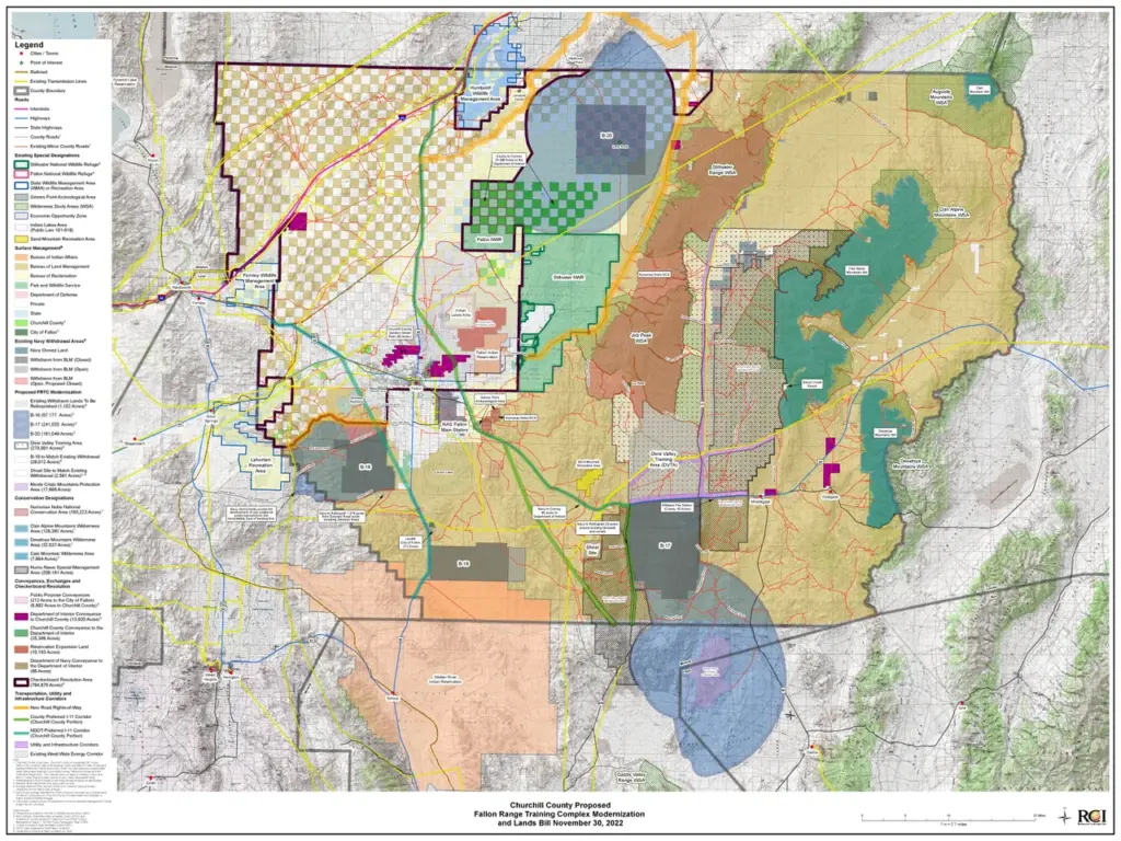 Navy’s proposed expansion and modernization for the Fallon Range Training Complex. (Photo by https://frtcmodernization.com/Announcements#)